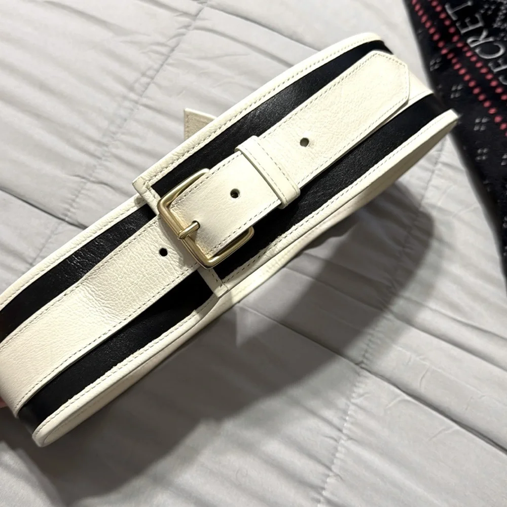 Saks Fifth Avenue oversized leather belt